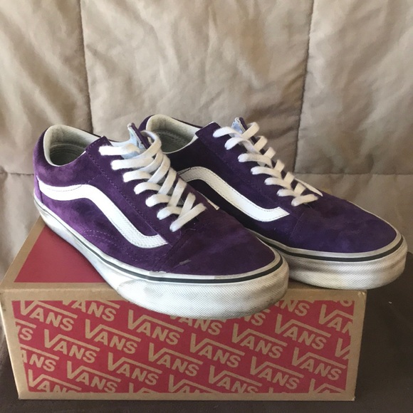 purple suede vans old skool